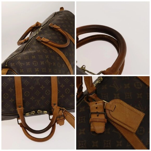 LOUIS VUITTON Monogram Keepall 55 Boston Bag M41424 LV Auth 139639 - Picture 16 of 16